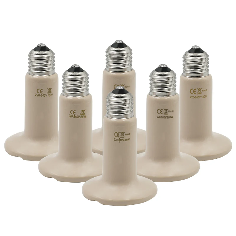 2 шт. излучение в дальнем инфракрасном диапазоне Pet нагревательная лампа Керамика