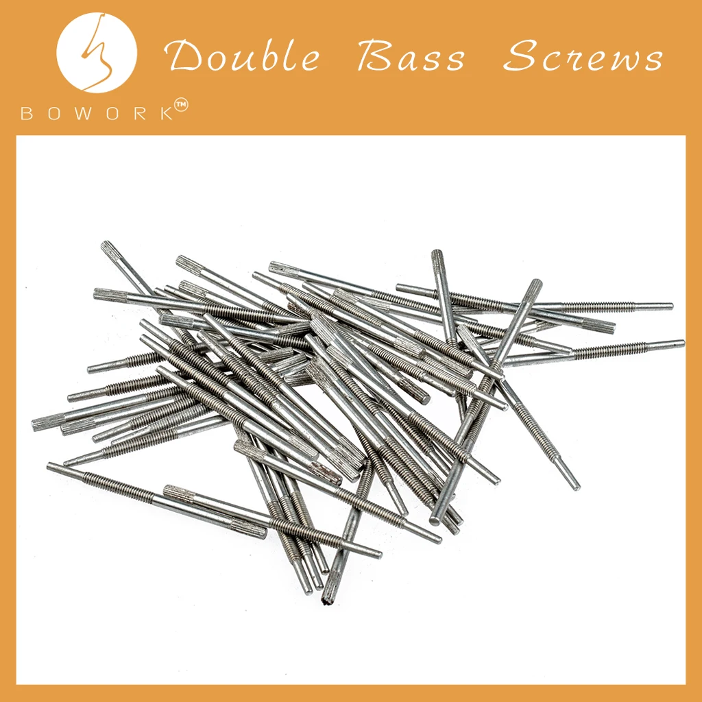 BOWORK 50 Pcs Double Bass Bow Screws Steel Standard Thread Double Bass Bow Frog Screws Bow Parts enlarge