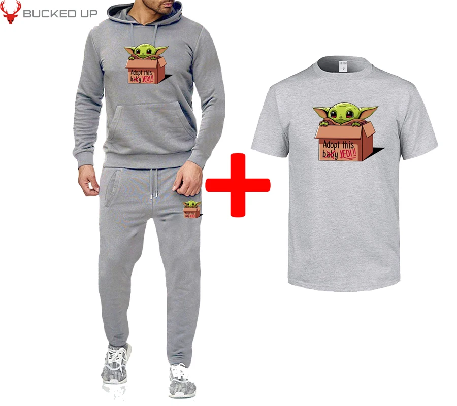 Новинка Звездные войны мандалуо йода Детский костюм из трех предметов толстовка