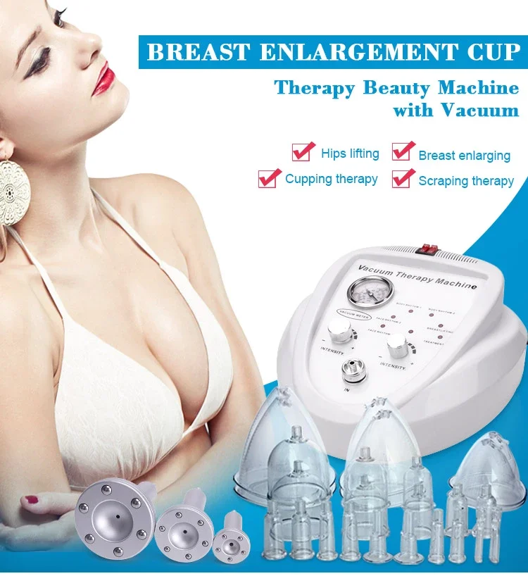 

New2021 Electric Vacuum Therapi Machine Lymph Drainage/Face Slimming/ Breast Enlarger Beauty Instrument Enhancing Cupping Device