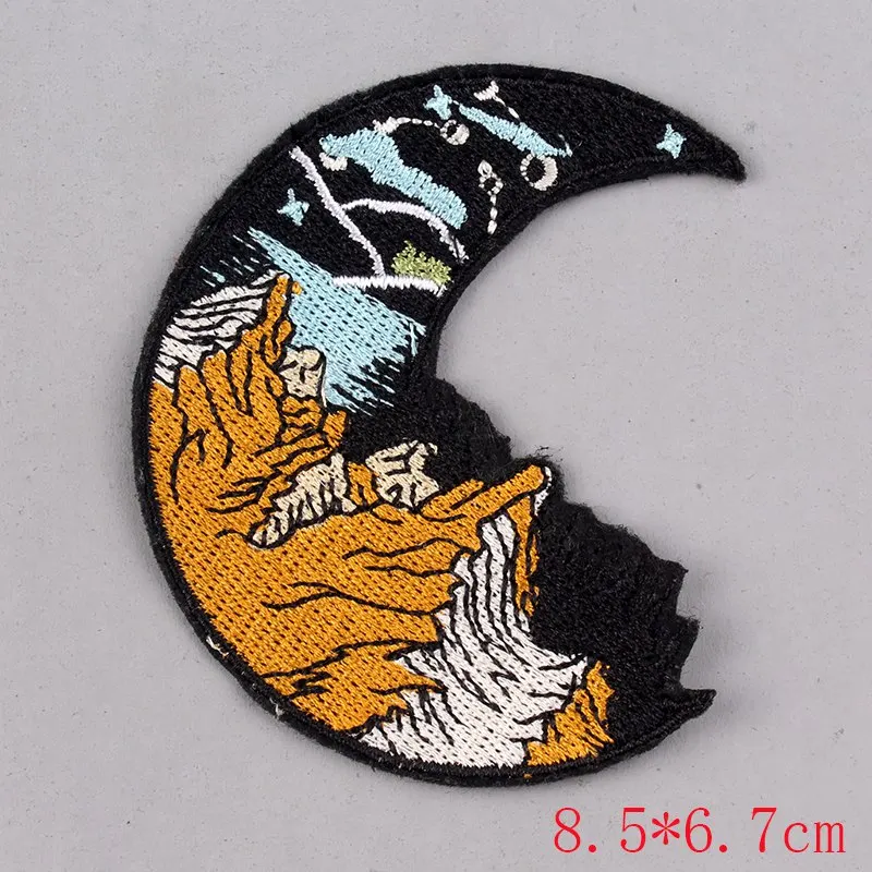 5P-PE4729CT Pulaqi нож Сердце Череп патч Сделай Сам Вышивка Железо на патчи для одежды нашивка в стиле панк на одежду рок значок аппликация полоса F - Цвет: 5P-PE4729CT