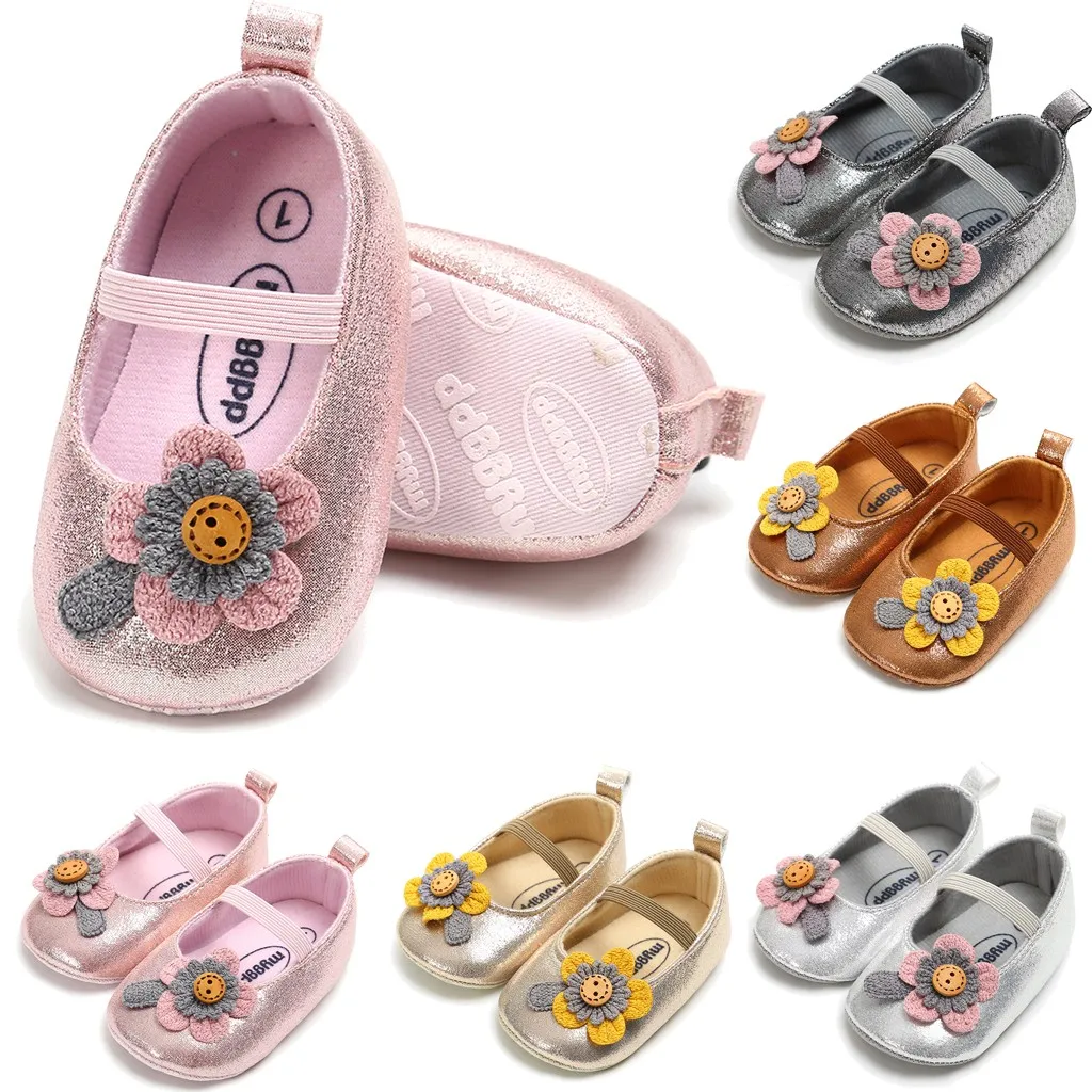 First Walkers Baby Shoes Girls Flower Bling Cuty Pricess Fashion Toddler Kid Schoenen Scarpe Neonata |