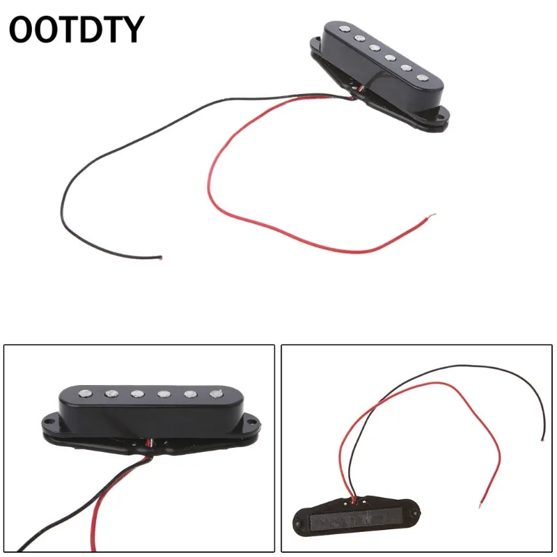 

OOTDTY 1Set Guitar Pickup SSS Single Coil For ST Black 6 String