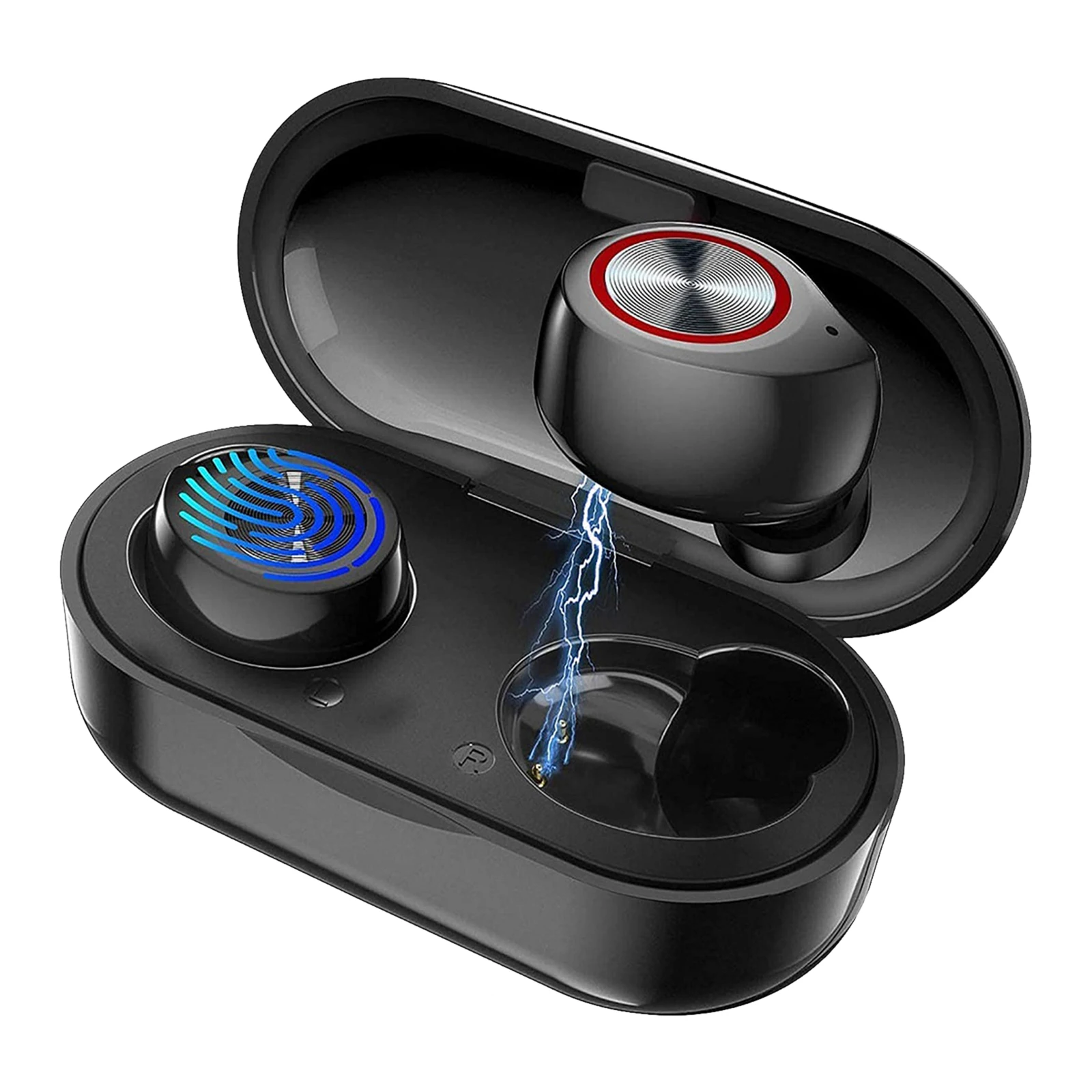

USB TW60 Compatible 5.0 Earphones True Wireless Charging Earplugs Outdoor Sports Running BlueTooth-compatible Earphones