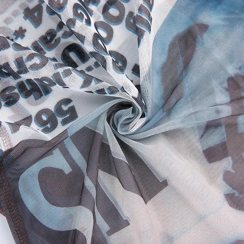 Футболка Y2k женская с коротким рукавом топ в готическом стиле цифровым принтом