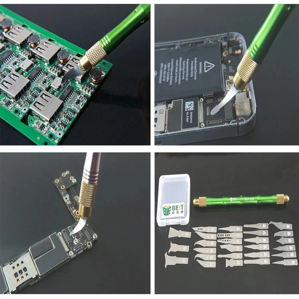 27 in 1 BGA Maintenance Knife Set For iPhone CPU NAND CHIP IC Remove Glue Disassemble Rework Thin Blade Knives DIY Repair Tools |
