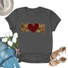 Kawaii женские футболки мода на день матери письмо сердце принт o-образный вырез короткий рукав Футболка Топы женские 2021 Camisetas De Mujer