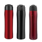 Портативный термос, двухслойная нержавеющая сталь, французский пресс, Высококачественная кофейная кружка, термос, бутылка для воды, посуда для напитков