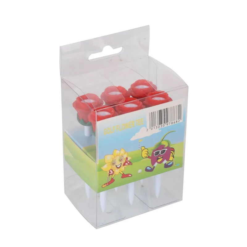 

New Golf Tees Rose Flower Design Lovely Cushion Portable Lightweight Long Plasitc Golf Tees Golf Accessories Tools