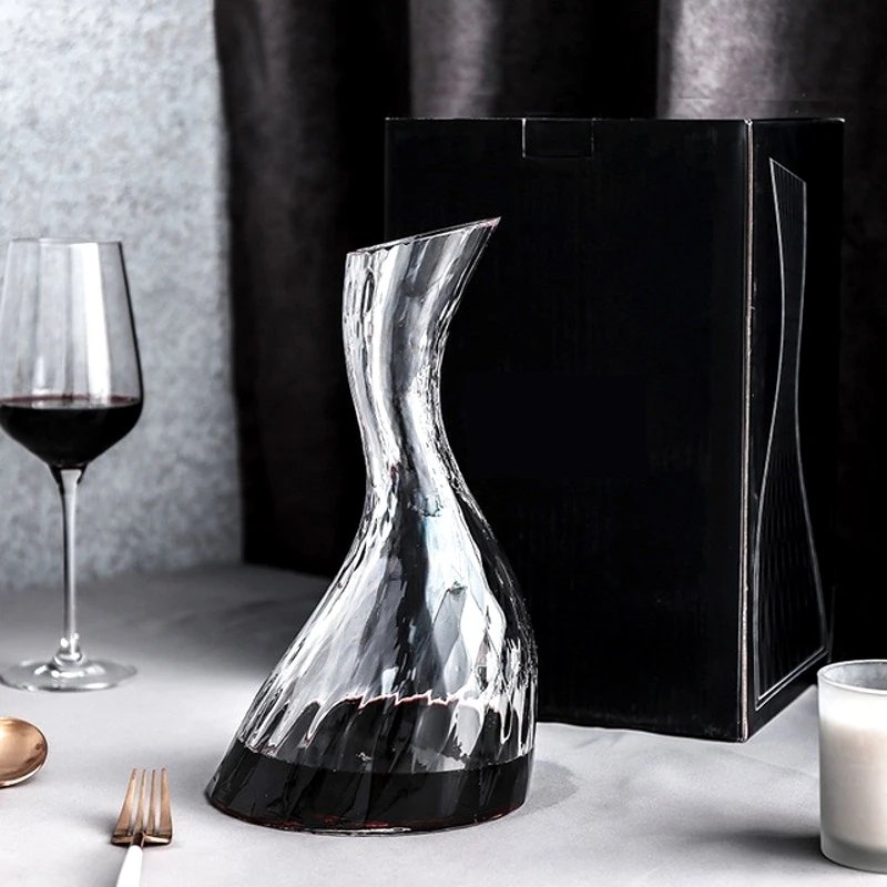 

Crystal Glass Ice Bucket Wine Decanter Decorative Glass Cone Aerator Champagne Carafe Restaurant Barware Pub Essentials Kit