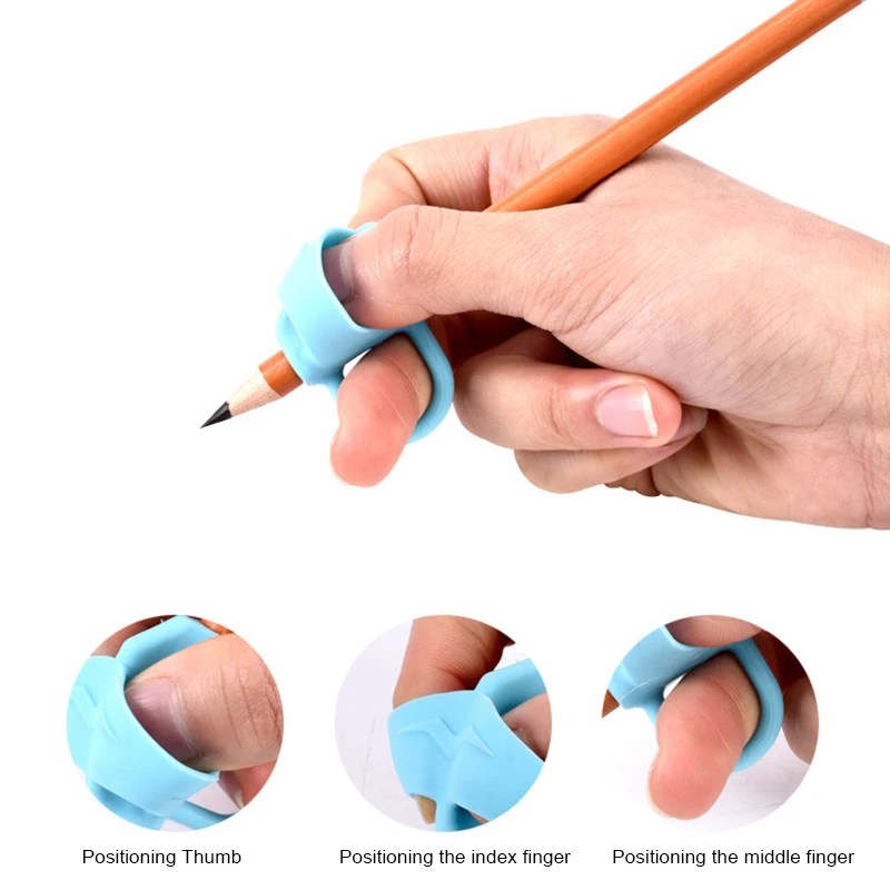 Grip Beginner Writing Aid Tool Baby Double Thumb Posture Correction Tool Pen Holder Student Education