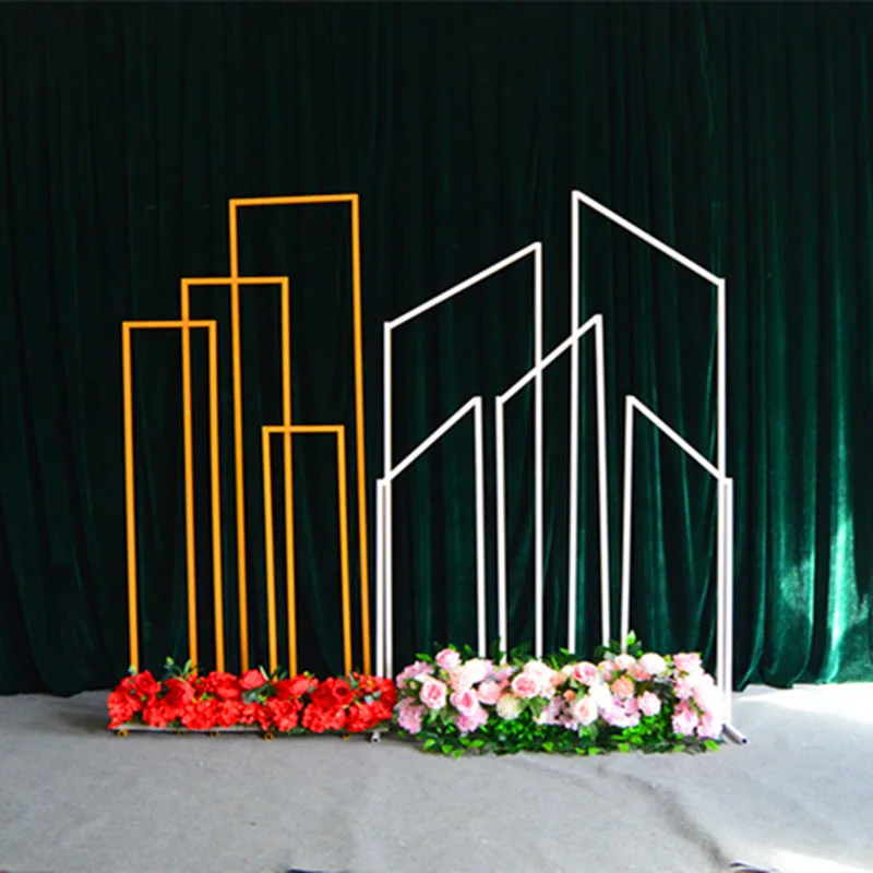 Свадебная АРКА полка из кованого железа квадратная Алмазная Геометрическая