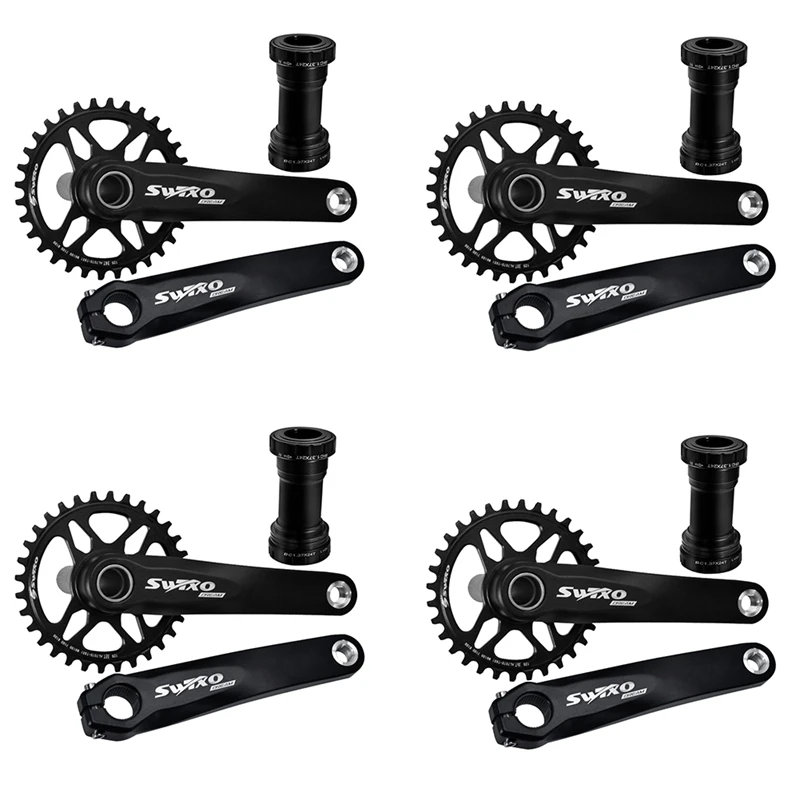 

SWTXO MTB Bike Crankset Mountain Bicycle GXP Crankset 8-12 Speed 170mm Crank Arm Bottom Bracket for SRAM