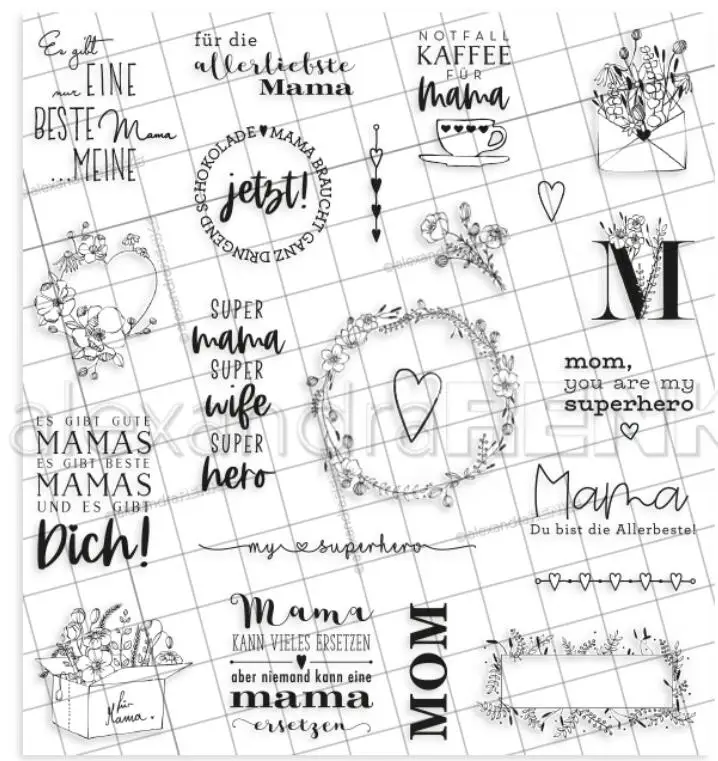 

German clear stamp /Seal for DIY scrapbooking/photo album Decorative clear stamp sheets C1063