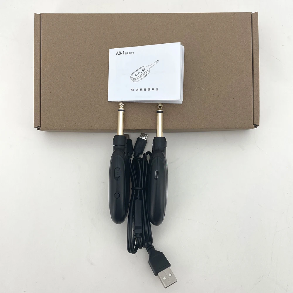 Guitar Wireless System Transmitter Receiver Built-in Rechargeable Wireless Guitar Transmitter for Electric Guitar Bass