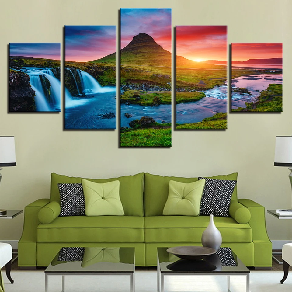 

Modern Art Posters Anime Scenery HD 5 Pieces Decoration for Room Decor Posters Wall Art Wall Paintings Home Decor Anime Poster