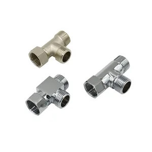 Металлический Т-образный соединитель 12 дюйма с внутренней резьбой 12 на делитель воды дюйма, тройник, 2-ходовой медный переходник, 1 шт.