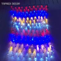 toprex rgyb net light 1 5x1 5m multi colour christmas led string net light halloween decoration diy holiday lighting