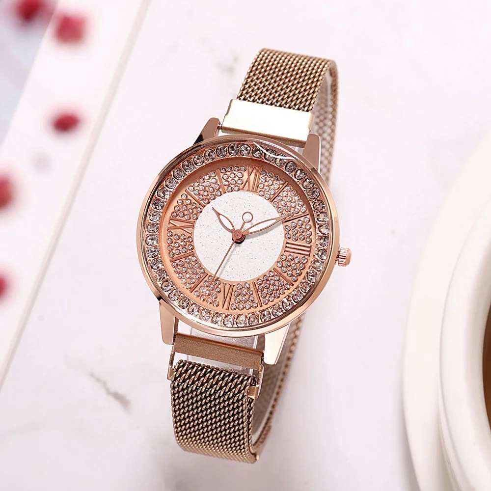 Fashion dragonfly watch ladies casual rose gold mesh band quartz unbranded female cheap price | Наручные часы