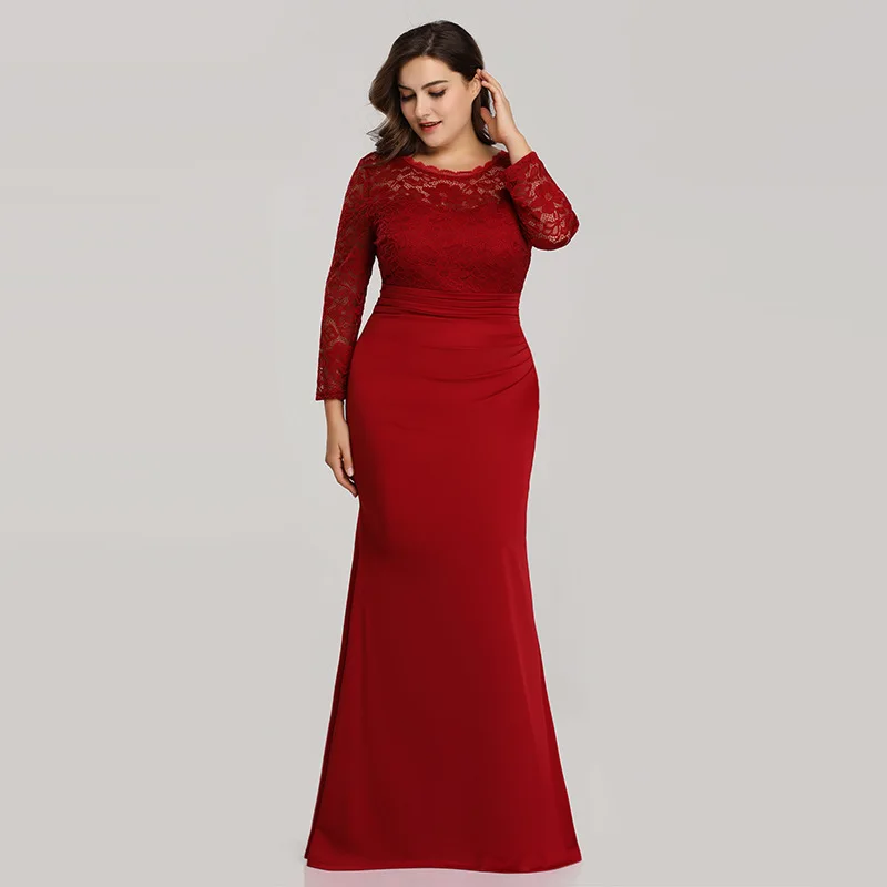 Вечерние платья с рыбим хвостом размера плюс женские вечерние элегантные