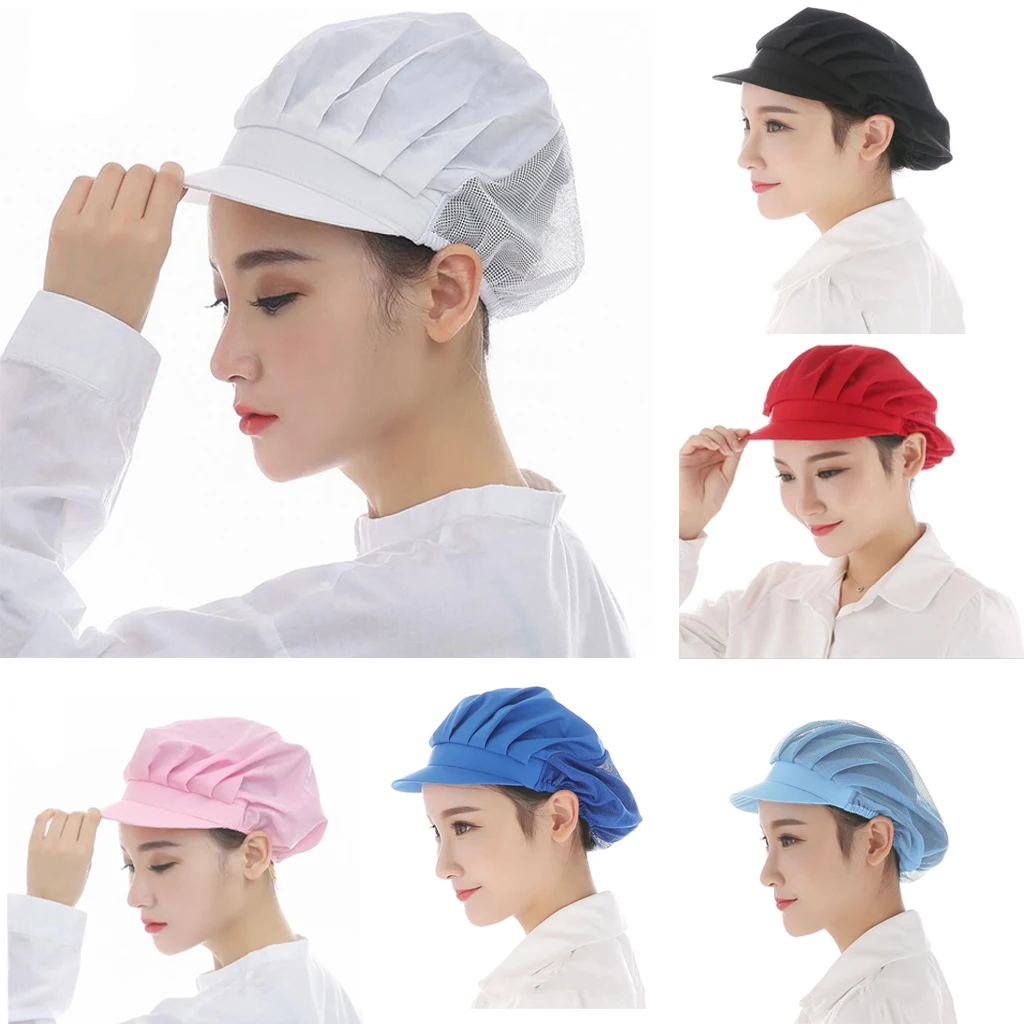 

Adjustable Mesh Caps Men Women Elastic Kitchen Baker Chef Cap Hat Catering for Restaurants Pubs Cafes Commercial Kitchens