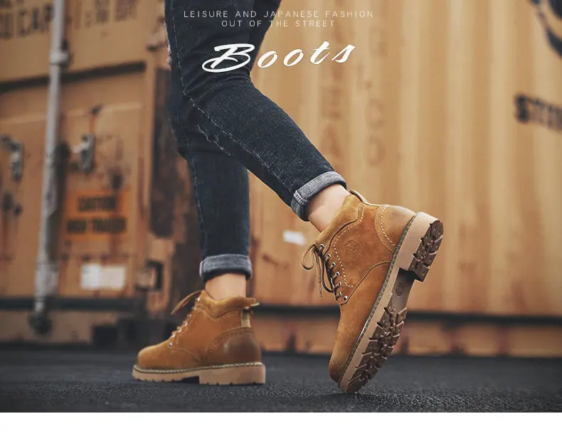 Winter Ankle Boots mens Genuine Leather Snow Boots Big Size 38-50 Outdoor Warm Winter Shoes for Men Anti-cold Boots Walker Peak