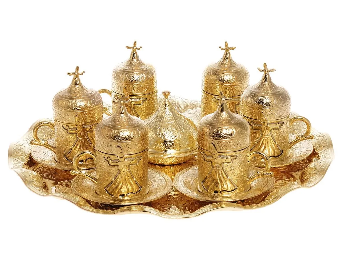 Набор из шести турецких кофейных чашек для кофе турецкого восхищения набор