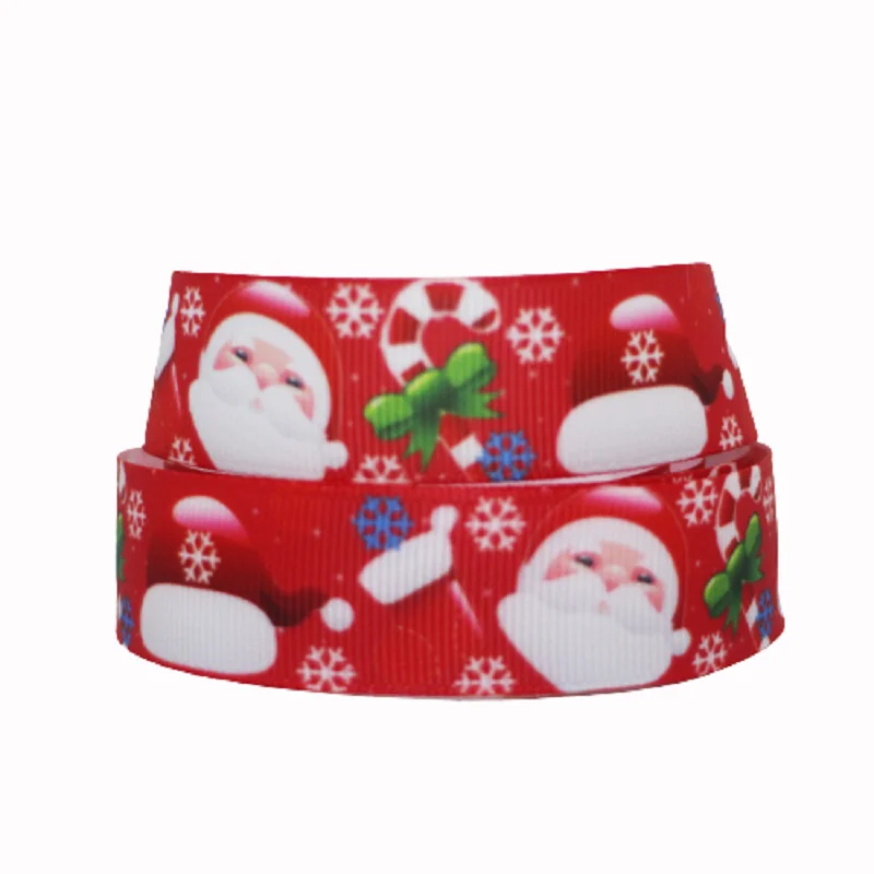 

50 ярдов, 16-75 мм, Репсовая лента с рождественским принтом, «сделай сам», банты для волос