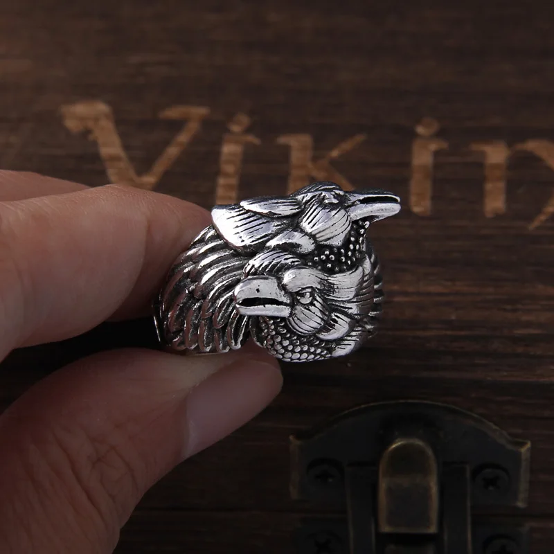 Yage 2019 новый стиль норвежский викинг Odin кольцо с изображением ворона Hugin и Munin есть