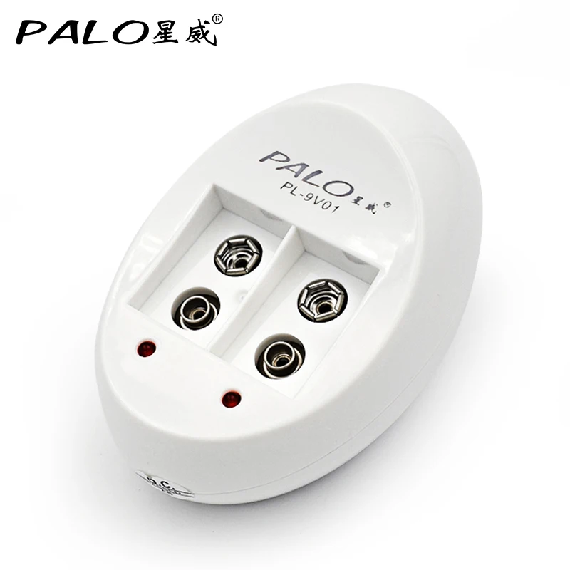 Зарядное устройство PALO C818W мини двойная игрушка зарядное для 9 В 6F22 литиевая Ni-MH