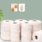 Веревка для макраме, хлопковая, бежевая, 3456 мм