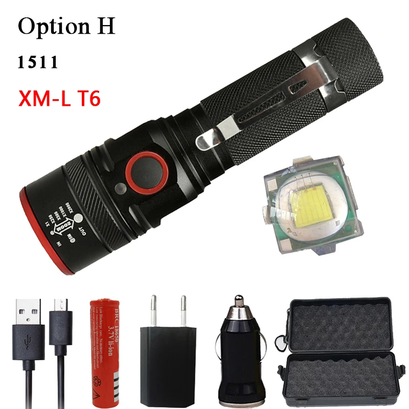 Option H Litwod Z20 люминесцентный фонарь CREE XLamp XHP70.2 1282 высокий мощный тактический светодиодный фонарик Фонарь 26650 фонарь на батарее кемпинга - Испускаемый цвет: Option H