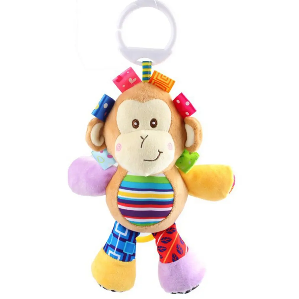 

Bright Color Lovely Rattles Toys Stroller Pram Crib Hanging Plush Toys Animal Clip Baby Crib Bed Hanging Bells Toys For Babies