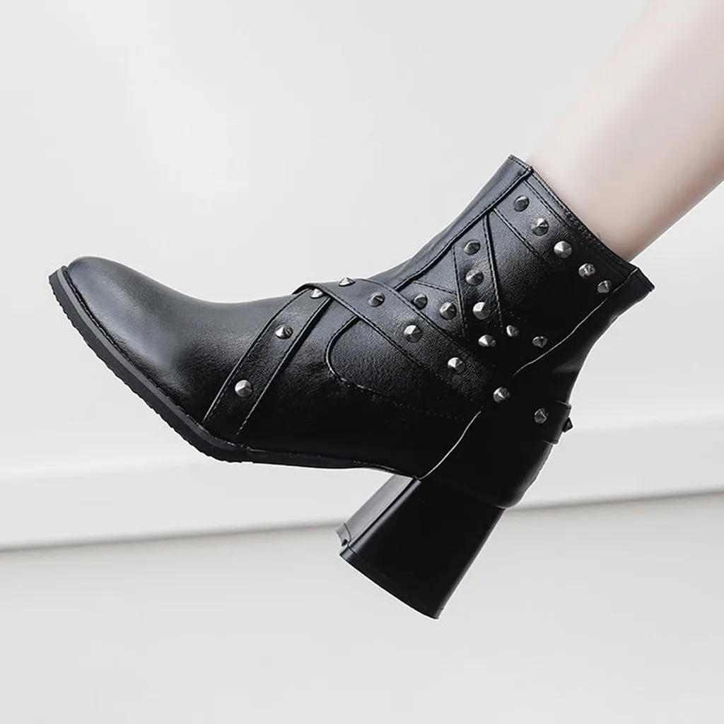 SAGACE/Модные женские короткие ботильоны на платформе Ботинки толстом каблуке