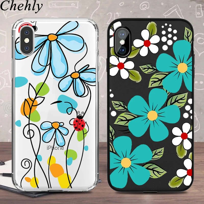 Новый чехол для телефона с милым сердцем IPhone 6s 7 8 11 Plus Pro X XS MAX XR чехлы цветами