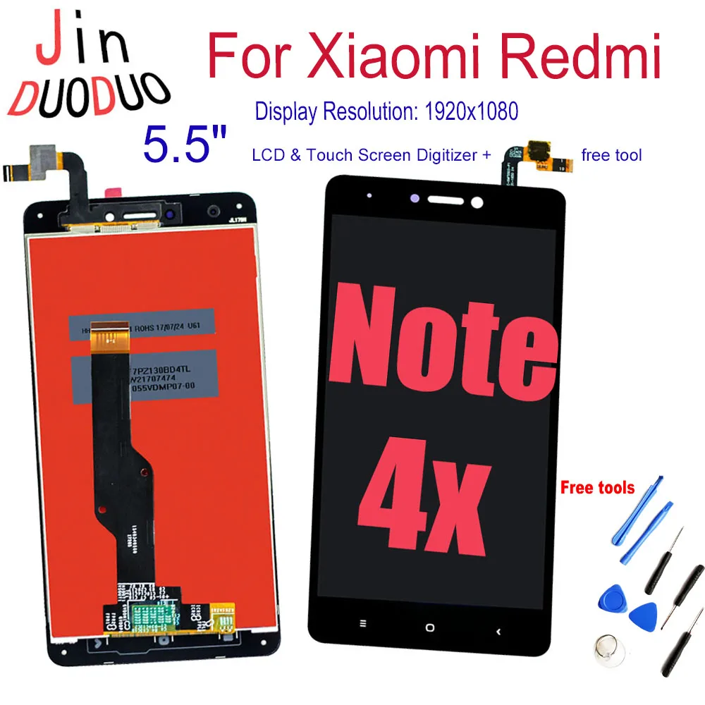 

100% Tested 5.5" For Xiaomi Redmi Note 4X LCD Display Touch Screen Digitizer Assembly / With Frame