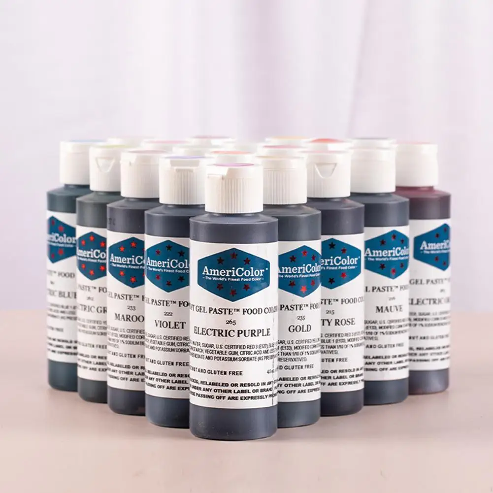 

128g American Americolor Natural Edible Coloring Fondant Biscuits Macaron Dessert Cake Baking Ingredients Large Bottled