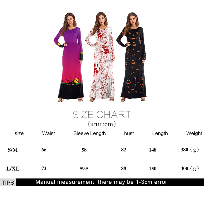 Страшный призрак костюм на Хэллоуин женское платье кровавое забавное