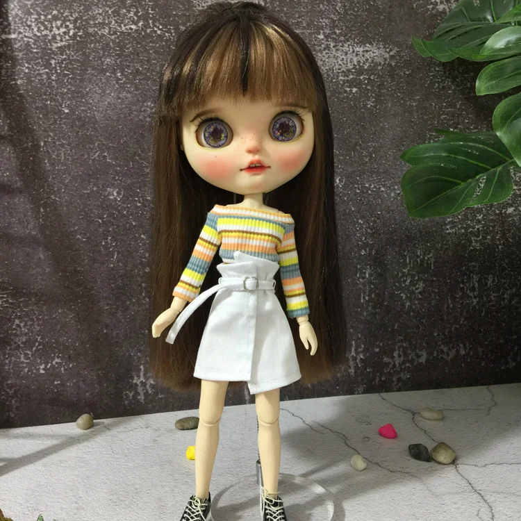 

30cm Doll Dress Fashion Clothes suit for licca For Barbie Doll for blythe Accessories Baby Toys Best Girl' Gift 8 wave