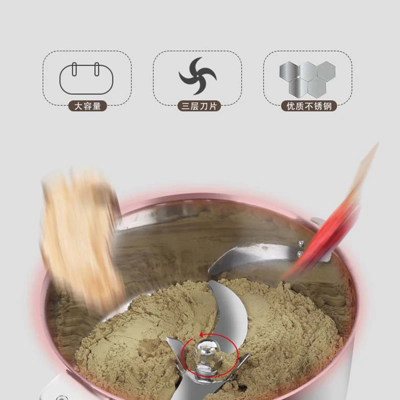 저렴한 2500g 용량 상업용 전기 건조 허브 연삭기, 분쇄기, 분쇄기, 스테인레스 스틸, 분쇄기, 분쇄기, 2500 유형