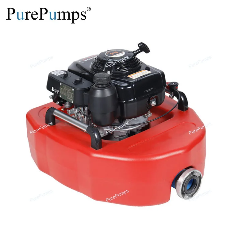 

5.5HP honda gasoline fuel engine fire fighting pontoon water pump