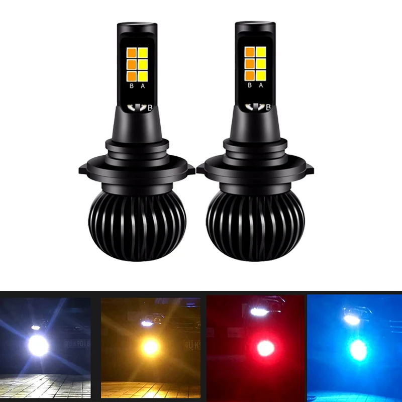 2 шт. Led противотуманная фара H3 H7 H11 H8 H9 HB3 HB4 9005 9006 H27 880 881 H4 белого и синего цвета
