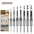 1467 шт., 6-30 мм, спиральные сверла из быстрорежущей стали, для обработки дерева квадратные отверстия сверла, шнек, долбежное долото, набор сверл, Деревообрабатывающие инструменты