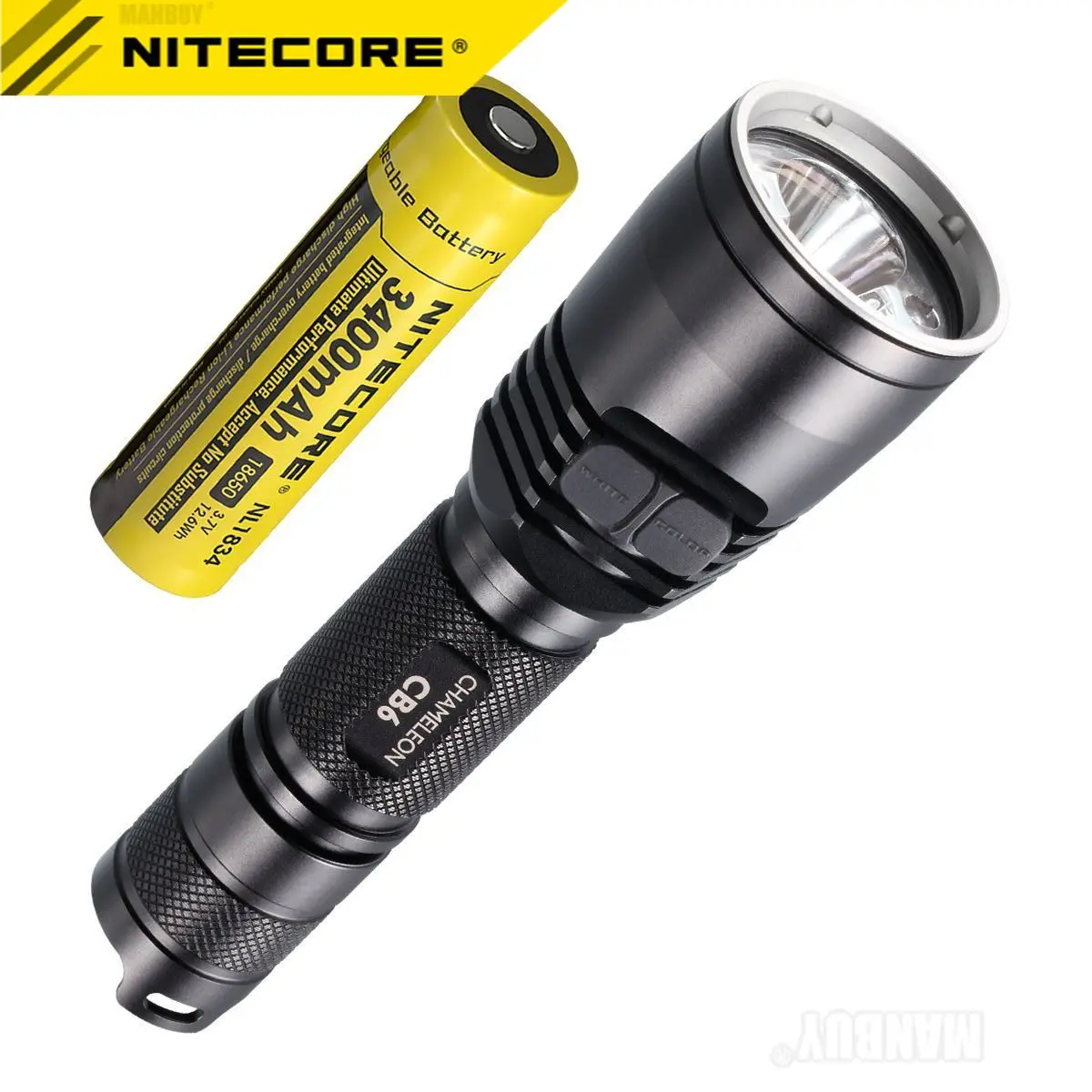

Wholesale Nitecore CB6 Flashlight +3400mAh NL1834 Rechargeable Battery CREE LED Outdoor Camping Hunting Search Waterproof Torch