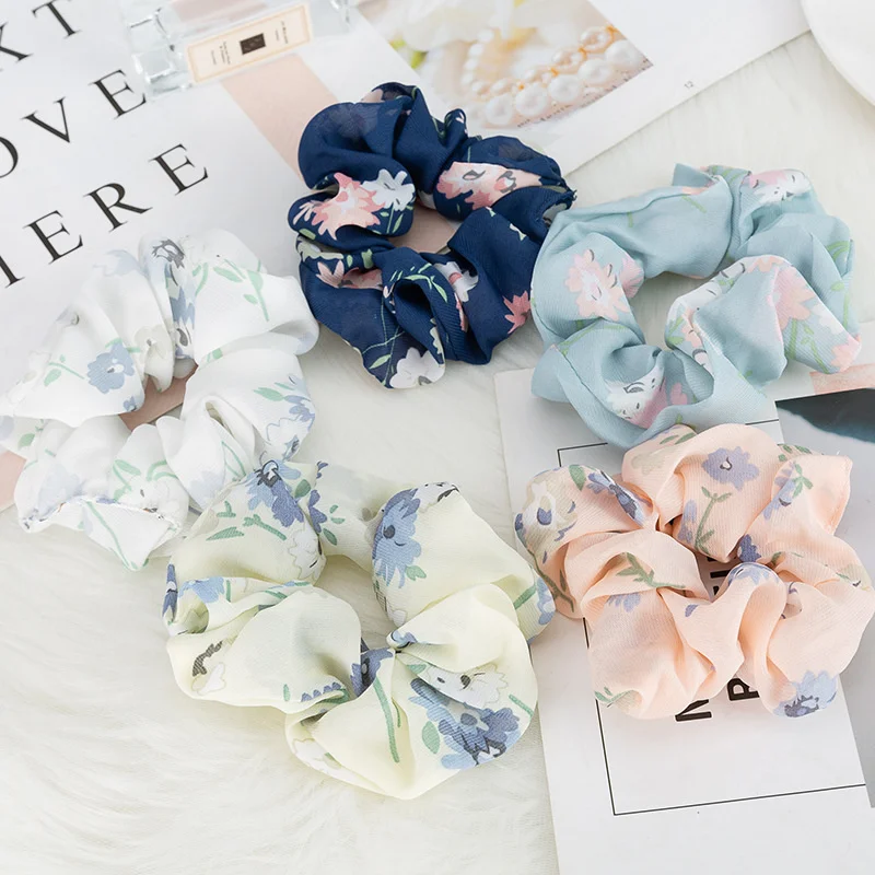 

31 Summer Korean Silk Satin Hair Accessories Women's Stretch Solid Color Dyed Hair Bands Hair Rope Hair Ring Ponytail Headbands