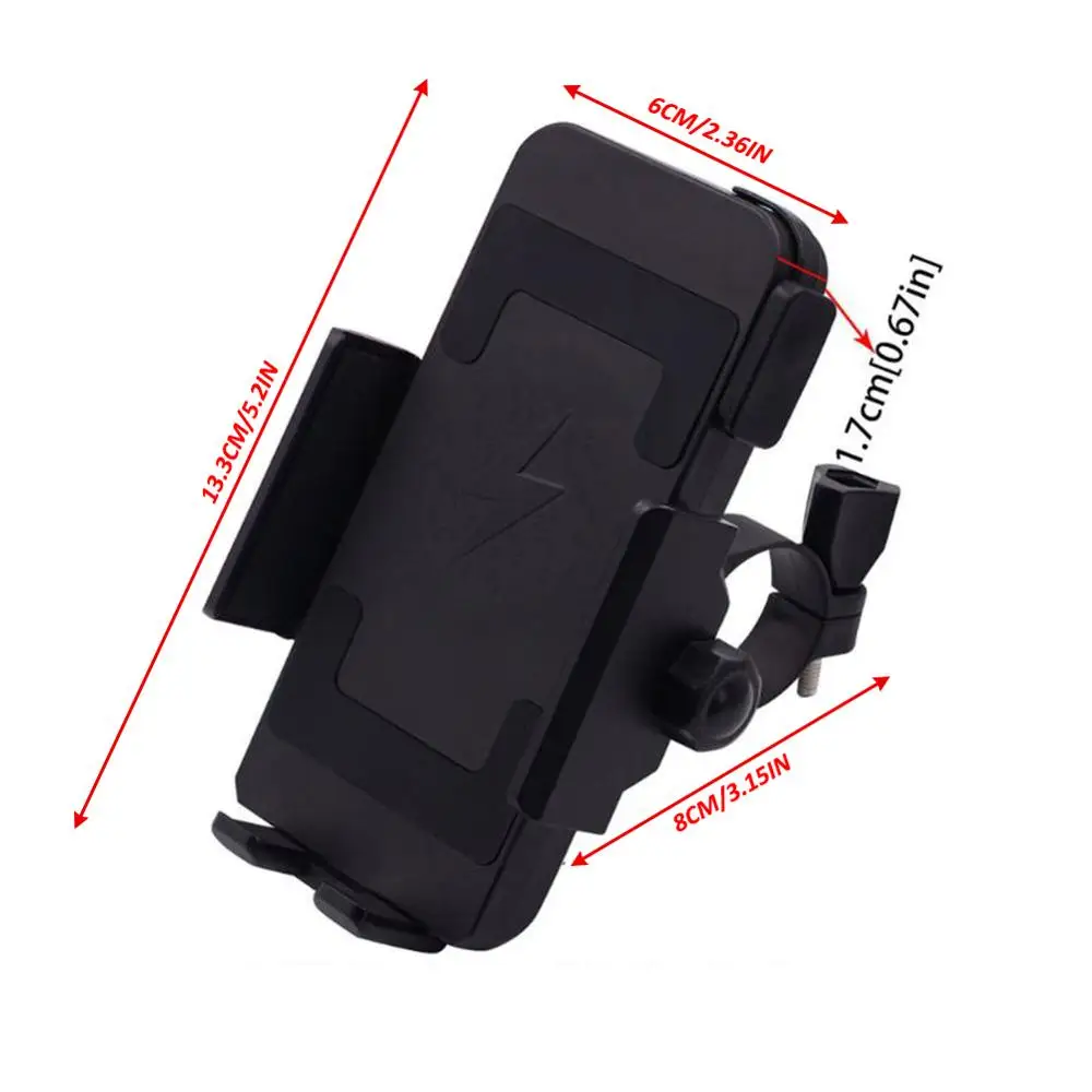 

Universal Motorcycle Phone Holder Wireless IP66 Waterproof 12-120v Motorcycle Navigation Bracket Charger Stand Fast Charging