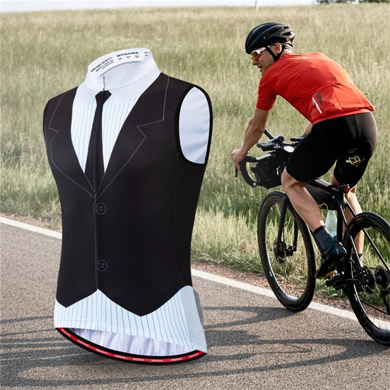 

Men's Breathable Zipper Sports Sleeveless Vest Mountain Cross-Country Bike Riding Imitation Fashion Shirt Quick-Drying Underwear