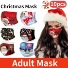 10 шт., одноразовые маски для лица с принтом лося