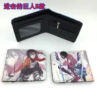 Мужской короткий кошелек с принтом из аниме атака на Титанов