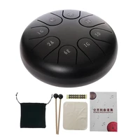 6 inch steel tongue drum 8 tune hand pan drum tank hang drum with drumsticks carrying bag percussion instruments tongue drum